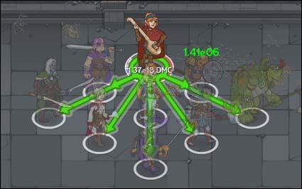 Game Play image of Idle Champions of the Forgotten Realms, highlighting the character Calliope and her character abilities